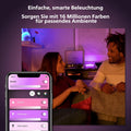 Philips Hue White & Color Ambiance Go Tischleuchte (530 lm), dimmbare LED Leuchte für das Hue Lichtsystem mit 16 Mio. Farben, smarte Lichtsteuerung über Sprache oder App, weiß