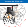 ANWIO Deckenleuchte E14 4 Flammig Schwarz, LED Deckenstrahler 4 Flammig Schwenkbar Flurlampe Lampe Wohnzimmer LED Deckenlampe Küche Spotleuchte Wand Schlafzimmer (Ohne Leuchtmittel) EUC-