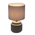 Pauleen 48219 Bright Soul Tischleuchte max. 20 Watt handgefertigt Creme, Beige Nachttischlampe im Boho Look aus Stoff, Keramik E14