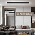 Glitzerlife Deckenlampe LED Deckenleuchte Wohnzimmer - 107CM Wohnzimmerlampe Lang Schwarz Küchenlampe 32W Bürolampe Modern Dimmbar Fernbedienung Büro Deckenbeleuchtung Panel für Küche Schlafzimmer