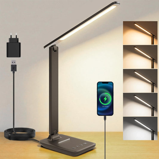 UPXNBOR Schreibtischlampe LED Dimmbar für Büro, Lesen und Homeoffice