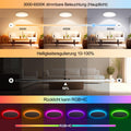 ToyGlee LED Deckenleuchte Dimmbar, 36W Ø30cm Smart RGBIC LED Deckenlampe mit Fernbedienung, Funktioniert mit Alexa & Google Assistant, Deckenleuchten für Schlafzimmer, Wohnzimmer