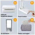 Suright LED Tischlampe Kabellos Akku Lampe,Faltbare Touch-Schreibtischlampe,Nachttischlampe,Dimmbare Tischleuchte mit 3 Lichtmodi,Aufladbare USB-Schreibtischleuchte für Schlafzimmer,Lesen,Lernen