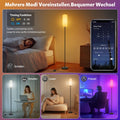 HANDSONIC LED Stehlampe,WIFI RGBCW Stehlampe Wohnzimmer,9W E27 Dimmbar Stehlampe,Stehleuchte mit APP,Arbeiten Sie mit Alexa & Google Assistant,DIY-Modus,Musikmodus & Timing-Funktion (Weiß)