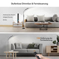 Ehaho Dimmbar LED Stehlampe Schwarz | Leselampe Stehleuchte mit Fernbedienung | Warmweiss Neutralweiss Kaltweiss | Modern Standleuchten für Schlafzimmer Wohnzimmer Büro