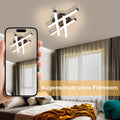 Homefire LED Deckenlampe Küche Deckenleuchte: Modern Küchenlampe Schwarz 24W Wohnzimmerlampe Anpassbare Form Design 3000K Warmweiß Licht Deckenbeleuchtung für Schlafzimmer Flur