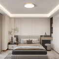 Qamra LED Deckenlampe, Deckenleuchte Holz 30cm, Weiß Lampe für Wohnzimmer Schlafzimmer Küche Flur Esszimmer 24W 4000K