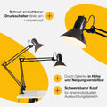 BRILLIANT Lampe, Hobby Schreibtischklemmleuchte schwarz, Metall, 1x A60, E27, 40W,Normallampen (nicht enthalten)