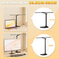 CHARYJOD Doppelkopf Schreibtischlampe LED Dimmbar, Dehnbare LED Schreibtischlampe,Schreibtisch Lampe hat 5-Farbtemperaturen und 10-Helligkeitsstufen, USB-Ladeanschluss