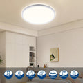 ONDTA LED Deckenleuchte Dimmbar 22W, 2800LM 2700K-6500K Deckenlampe mit Fernbedienung, IP44 Badezimmer lampe LED Panel für Küche Kinderzimmer Schlafzimmer Flur, Weiß, Rund-Ø42 CM