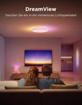 Govee Deckenlampe RGBIC 48.5W, Smart Led Deckenleuchte 4300lm Kompatibel mit Matter, Alexa & Google Assistant, Deckenlampe Led Ø38cm Lamp Dimmbar mit Hintergrundbeleuchtung für Wohnzimmer Schlafzimmer