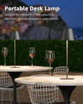FUYO LED Tischlampe Kabellose 2er Set USB-C-Ladung Akku-Tischleuchte Outdoor mit Touch Stufenlos Dimmbar 2700K-6000K/3 Farben - für Wohnzimmer Schlafzimmer Balkon Garten Terrasse (Schwarz)