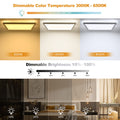 RGB LED Deckenleuchte Dimmbar mit Fernbedienung, 24W 2400LM Deckenlampe Farbwechsel, 3000K-6500K IP54 Wasserfest flach LED Panel für Wohnzimmer Schlafzimmer Kinderzimmer Küche Badezimmer 30x2.5cm