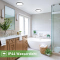 zemty 2Stück/3Farben 3000/4000/6500K LED Deckenleuchte Flach, 15W 1800LM Ø18cm Deckenleuchten, Schwarz Rund Ultra Dünn Deckenlampe LED Lampen Deckenlampen,Deckenbeleuchtung für Badezimmer,Küche