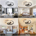 LED Deckenlampe,Moderne Deckenleuchte Dimmbar mit Fernbedienung Wohnzimmer, Schwarz-Weiß Schlafzimmerlampe, Rund, Wohnzimmerlampe mit Memory Funktion, für Wohnzimmer,Schlafzimmer, Büro