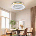 Deckenventilator mit Beleuchtung für Schlafzimmer, Ø48cm, Leise DC Motor 20W, Fernbedienung, 6-Gang, Moderne LED 40W Deckenleuchte mit Ventilator, RGB, Dimmbar, 3000K-6000K, Sommer Winterbetrieb.