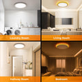 BLNAN LED Deckenleuchte Dimmbar, 2000K Nachtlicht Warm, 24W Deckenlampe mit Fernbedienung, 3000K-6500K Flach Deckenleuchte für Schlafzimmer Kinderzimmer Wohnzimmer, Rund Weiss 33CM
