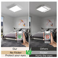 Slevoo Dimmbar LED Deckenleuchte Flach, 20W Modern Deckenlampe mit Fernbedienung, Farbtemperatur 2700K-6500K einstellbar Panel Lampe für Küche Wohnzimmer Schlafzimmer Flur, 30x30CM Weiß