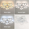 Comely LED Deckenleuchte Dimmbar, 45W Dimmbare Deckenlampe mit Fernbedienung Farbwechsel, 3000-6500K Kreative Blütenblatt Design LED Lampen Deckenleuchte für Küche Schlafzimmer Balkon Esszimmer, Weiß