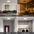 Matane LED Deckenleuchte Dimmbar mit Fernbedienung, 18W Ø22cm Deckenlampe mit 5W Nachtlicht Warm Lampen, 3000K-6500K Dimmbar Flach Panel für Schlafzimmer Kinderzimmer Badezimmer Flur-Rund Weiß