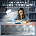 One Fire Tischlampe Kabellos LED Tischlampe Akku Lampe, Schreibtischlampe Faltbar & Tragbar, 9 Helligkeit LED Schreibtischlampe Kabellos Akku, Leselampe Desk Lamp Tischleuchte Büroschreibtischlicht