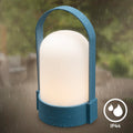 BRILONER - LED Tischlampe kabellos IP44 mit Touch, dimmbar in Stufen, USB-C, Akku tauschbar, Nachttischlampe, Leselampe, LED Lampe, Campinglampe, Tischleuchte, Akku Lampe, Outdoor, 9x8x15,5 cm, blau
