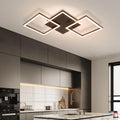 Homefire Deckenlampe LED Deckenleuchte Wohnzimmer - 32W Dimmbar Wohnzimmerlampe Modern Design Schwarz Küchenlampe mit Fernbedienung Schlafzimmerlampe Flur Metall Deckenleuchten für Küche Esszimmer