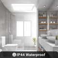 LQWELL® Deckenleuchte LED Deckenlampe, IP44 Wasserfest Badlampe Quadrat Flach 18W 6000K 1980LM Modern Schlicht Lampe Dünn für Wohnzimmer Badezimmer Schlafzimmer Küche Flur Keller Büro, 220 * 24mm