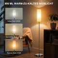 FRIDEKO HOME Stehlampe Wohnzimmer Modern,LED Standleuchte RGB Dimmbar,Stehlampe mit Fernbedienung für Büro Schlafzimmer,Schwarz