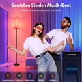 HANDSONIC LED Stehlampe,WIFI RGBCW Stehlampe Wohnzimmer,9W E27 Dimmbar Stehlampe,Stehleuchte mit APP,Arbeiten Sie mit Alexa & Google Assistant,DIY-Modus,Musikmodus & Timing-Funktion (Weiß)