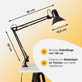 BRILLIANT Lampe, Hobby Schreibtischklemmleuchte schwarz, Metall, 1x A60, E27, 40W,Normallampen (nicht enthalten)