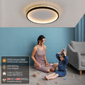 SEATAIN LED Deckenleuchte 3000K warmes Licht Schlafzimmerlampe, 30W 30cm rund schwarz Aushöhlen Design „Vogelnest“ Deckenlampe Schlafzimmer, 3000lm Nicht dimmbar