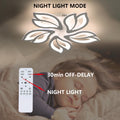 Comely LED Deckenleuchte Dimmbar, 45W Dimmbare Deckenlampe mit Fernbedienung Farbwechsel, 3000-6500K Kreative Blütenblatt Design LED Lampen Deckenleuchte für Küche Schlafzimmer Balkon Esszimmer, Weiß