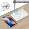 iVict Dual Swing Arm LED Schreibtischlampe, 5-Modi Touch Control Helligkeitsstufen Schreibtischlicht mit 45-Minuten Auto-Off Timer, USB-Ladeanschluss, Speicherfunktion, Schreibtischlampen für Kinder