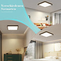 muyuua Deckenlampe LED Deckenleuchte Flach - Schlafzimmerlampe Schwarz Badezimmerlampe 23CM Deckenbeleuchtung Schlafzimmer 18W Küchenlampe Eckig Badlampe Decke Flurlampe 4000K für Bad Küche Flur