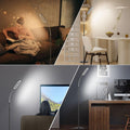 Amdelne Stehlampe Wohnzimmer Schwarz, Moderne Stehlampe LED Dimmbar, 12W 1400LM Stehleuchte Leselampe mit Fernbedienung, 6 Szenenmodi, Timing-Funktion, Sofa Lampe für Schlafzimmer Arbeitszimmer Büro