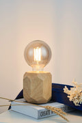 Pauleen 48159 Woody Sparkle Tischleuchte aus Holz skandinavische Tischlampe Würfellampe max25W E27 Holz 230V
