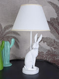 Tischlampe Rabbit Leuchte Hase Landhaus Hasenlampe (ohne Leuchtmittel) Weiss Hasenleuchte Weiss 53cm cw634 Palazzo Exklusiv