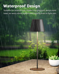 FUYO LED Tischlampe Kabellose 2er Set USB-C-Ladung Akku-Tischleuchte Outdoor mit Touch Stufenlos Dimmbar 2700K-6000K/3 Farben - für Wohnzimmer Schlafzimmer Balkon Garten Terrasse (Schwarz)