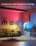 Govee 3-Flammen LED Stehlampe, RGBWW Fokus-Verstellbar Stehleuchte, 1500lm, Matter Alexa Kompatibel, 64+ Szenen, Musik Sync, 157cm Stehlampen Schwarz für Wohnzimmer, Schlafzimmer, Lesezimmer Deko