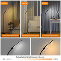 Lanmonlily LED Stehlampe Dimmbar 10W, stehlampe Wohnzimmer mit Fernbedienung, stehleuchte mit Berührungssteuerung, 360° Drehbare Stehlampe Schwarz, Stehlampen für Schlafzimmer, Büro