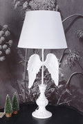 Tischlampe Engelsflügel Weiss Lampe 65cm ohne Leuchtmittel Shabby Chic Leuchte Flügel Engel cw615 Palazzo Exklusiv