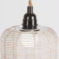 ＡＷＨＡＯ Retro-Hängelampenschirm Geflochtener Rattan Hängelampenschirm Deckenleuchte Kronleuchter Abdeckung für Hotel Home Küche Wohnzimmer, Stil K