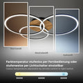 B.K.Licht - LED Deckenlampe mit Fernbedienung, dimmbar, einstellbar von warmweiß bis kaltweiß, LED Deckenleuchte, Lampe, Wohnzimmerlampe, Schlafzimmerlampe, Küchenlampe, 71x7x67,4x11 cm, Schwarz