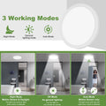 LEZOE LED Deckenleuchte mit Bewegungsmelder Dimmbar, 24W 2400LM Radar Sesor Deckenlampe Dimmbar, 3000K/4000K/6500K IP54 Sensorlampe Für Badezimmer, Garage, Treppen, Keller, Flur, Balkon, Diele 30cm