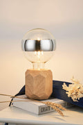 Pauleen 48159 Woody Sparkle Tischleuchte aus Holz skandinavische Tischlampe Würfellampe max25W E27 Holz 230V