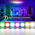 YiLaie 24W Deckenlampe LED Deckenleuchte Dimmbar mit Fernbedienung RGB Farbwechsel Deckenbeleuchtung 3000K-6500K 2700LM IP44 Wasserdicht Deckenlampe Wohnzimmer Deckenleuchte Schlafzimmer Ø30cm