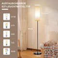FRIDEKO HOME Stehlampe Wohnzimmer Modern,LED Standleuchte RGB Dimmbar,Stehlampe mit Fernbedienung für Büro Schlafzimmer,Schwarz