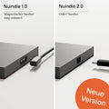 SIGOR Nuindie 2.0 mini - Dimmbare kleine LED Akku-Tischlampe Indoor & Outdoor, IP54 spritzwassergeschützt, Höhe 25 cm, aufladbar mit USB-C, 12 h Leuchtdauer, nachtschwarz
