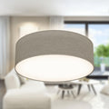 B.K.Licht - Deckenlampe mit Lampenschirm aus Stoff, Taupe, E27 Fassung, max. 40 Watt, 300mm, Deckenleuchte, Lampe, Wohnzimmerlampe, Schlafzimmerlampe, Küchenlampe, Deckenbeleuchtung, 30x10cm